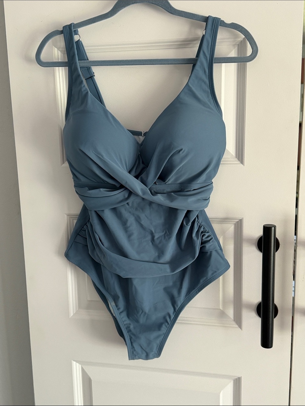 Women’s One-Piece Swimsuit in Dusty Blue 0X
